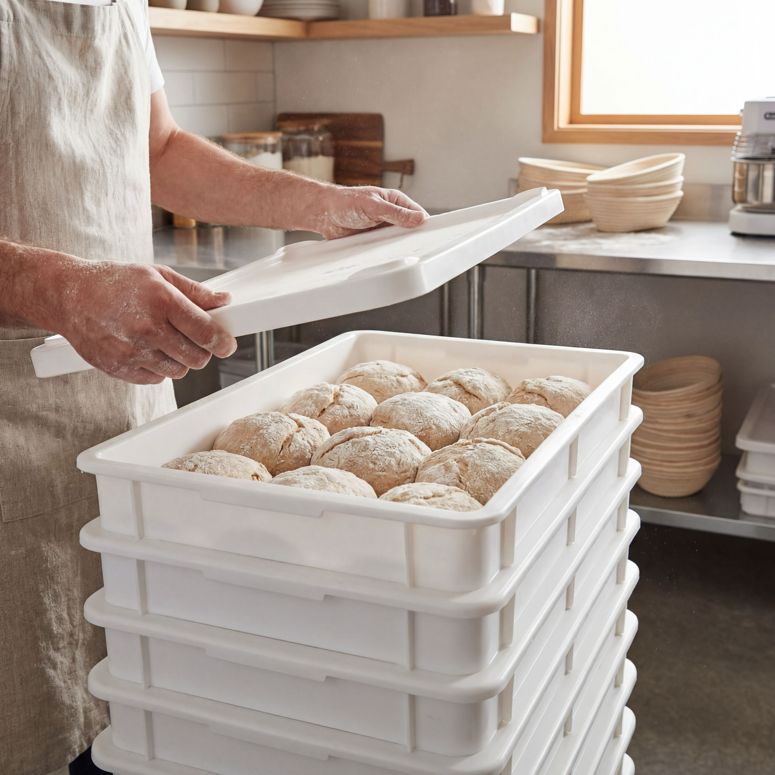 Pizza Dough Tray Set (8 trays + lid)